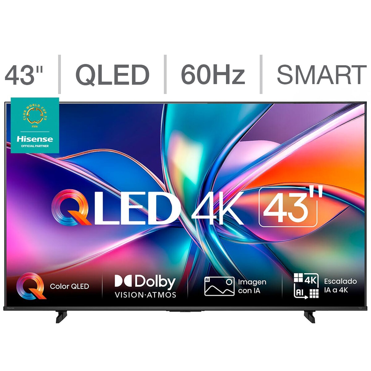 Hisense Pantalla 43" QLED 4K Fire TV