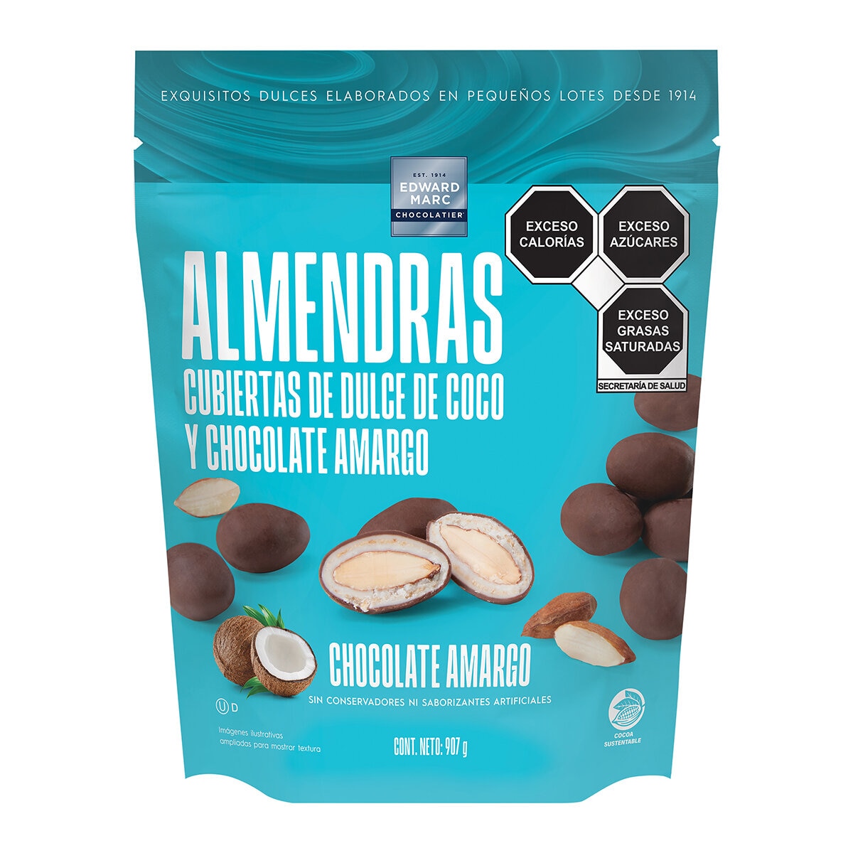 Edward Marc Almendras Cubiertas de Dulce de Coco y Chocolate Amargo 907 g