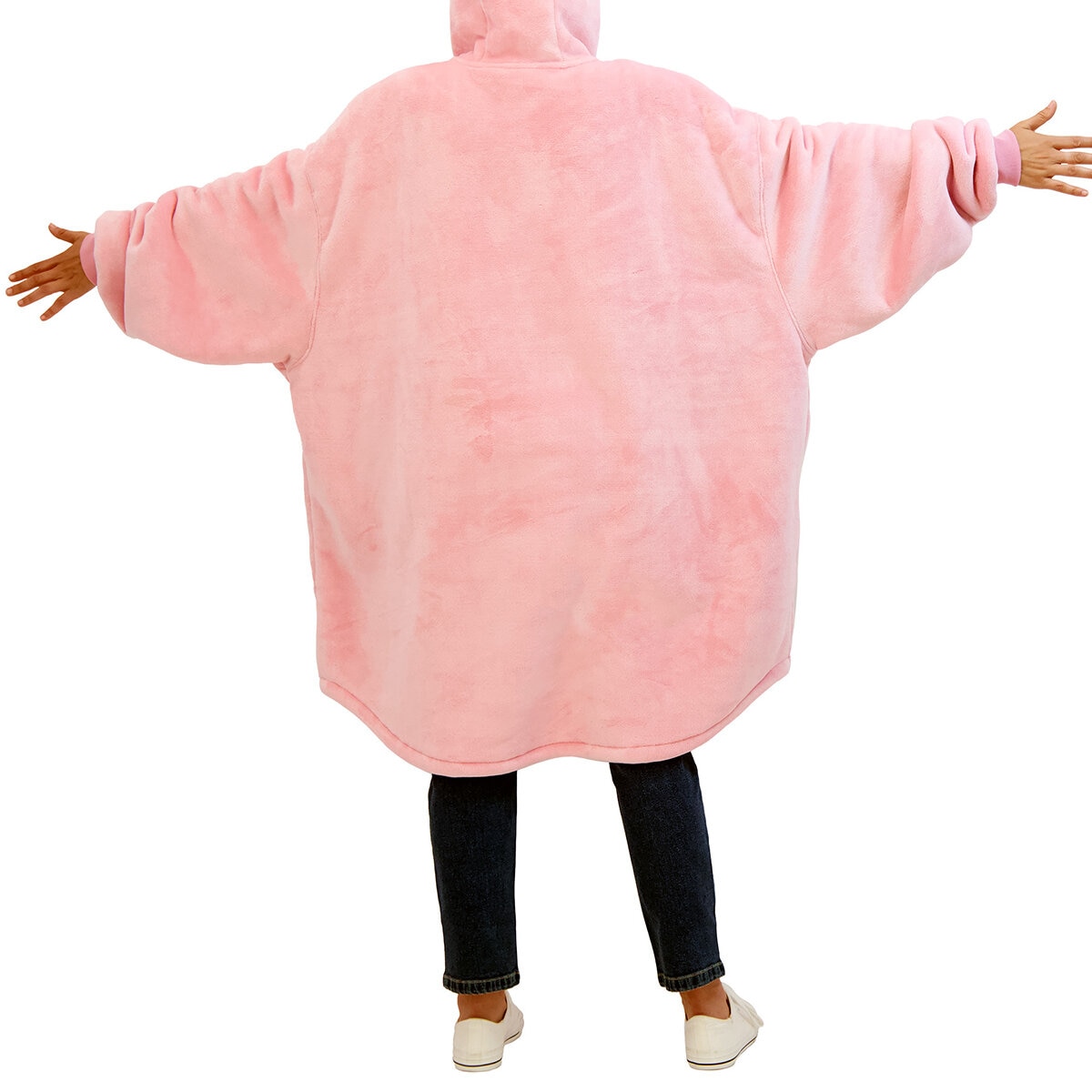 The Wayy Big Hoodie Sudadera Unisex Rosa Unitalla