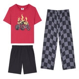 Saint Eve Pijama 3 piezas para Niños y Niñas Rojo 7 / 8 Años