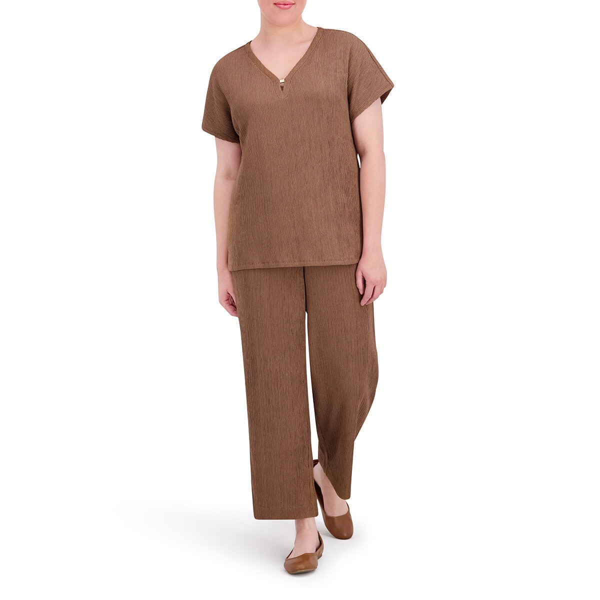 Jones NY Signature Conjunto para Dama Café Extra Grande