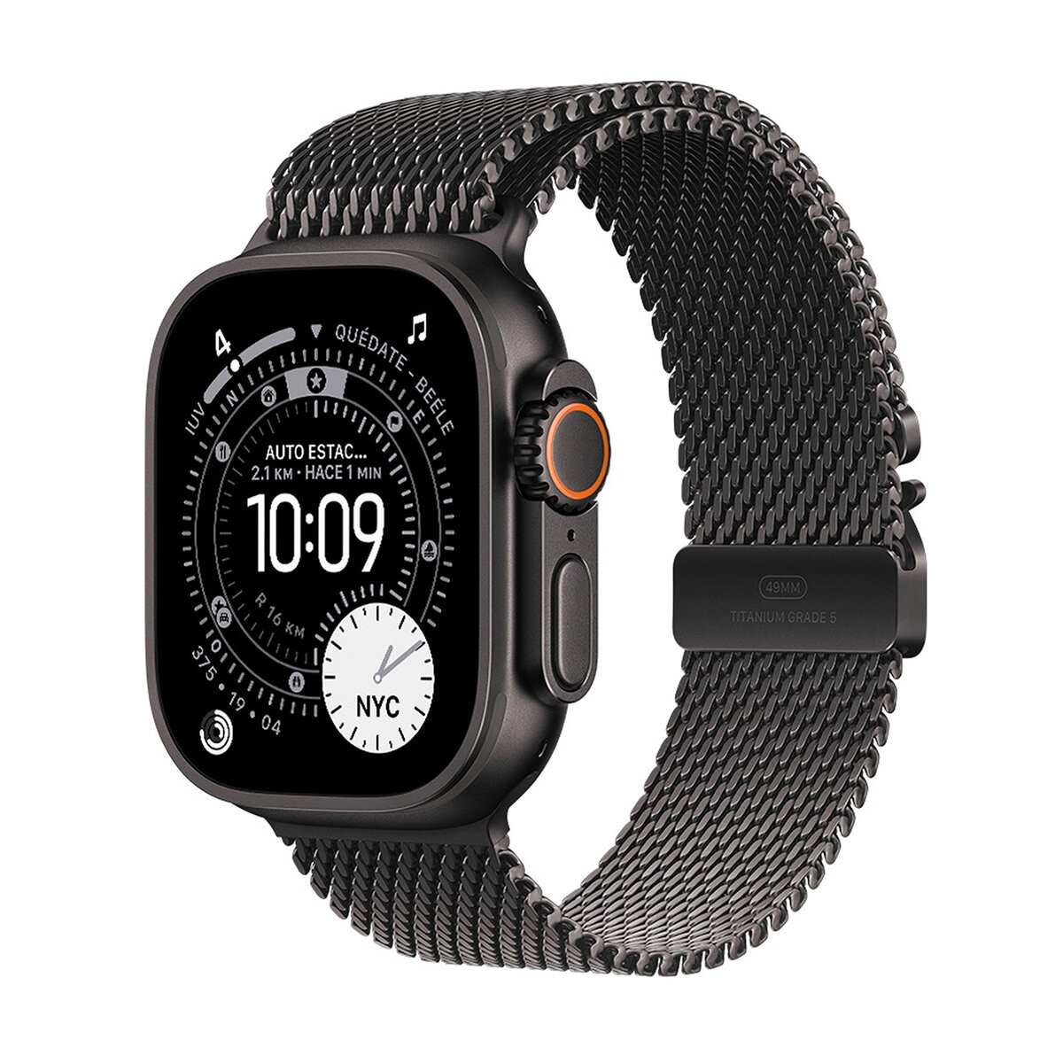 Apple Watch Ultra 3 (GPS + Cellular) Caja de Titanio Negro 49mm con Correa Milanese Loop M