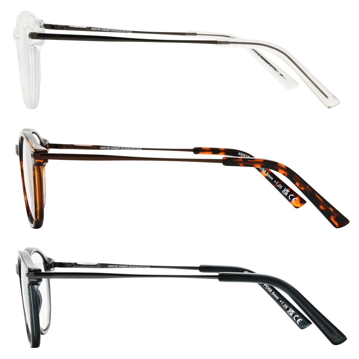 Foster Grant, Lentes de lectura, Dioptría +1.75 Unisex