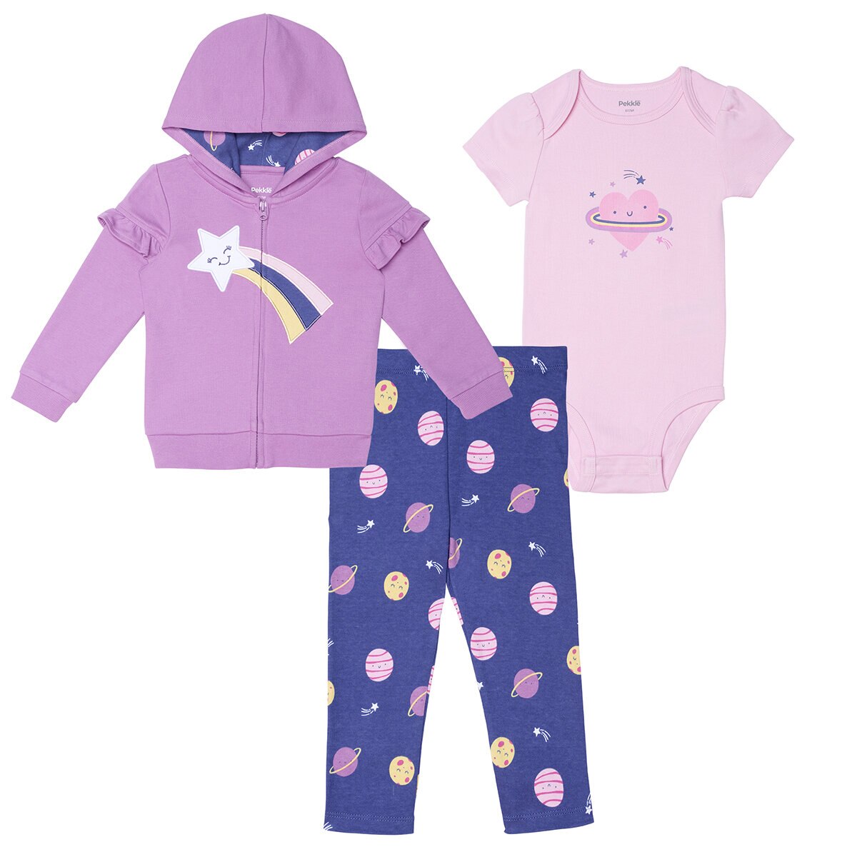 Pekkle Conjunto 3 piezas para Niñas Espacio Costco México