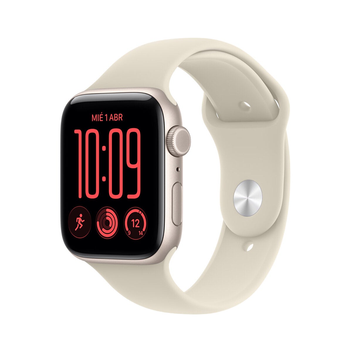 Apple Watch SE 3 (GPS + Celular) 44mm Aluminio Blanco Estelar + Correa Deportiva Arena - Talla S/M Apple Watch SE 3 (GPS + Celular) 44mm Aluminio Blanco Estelar + Correa Deportiva Arena - Talla S/M