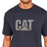 Caterpillar Camiseta con Logotipo para Caballero Azul con Gris