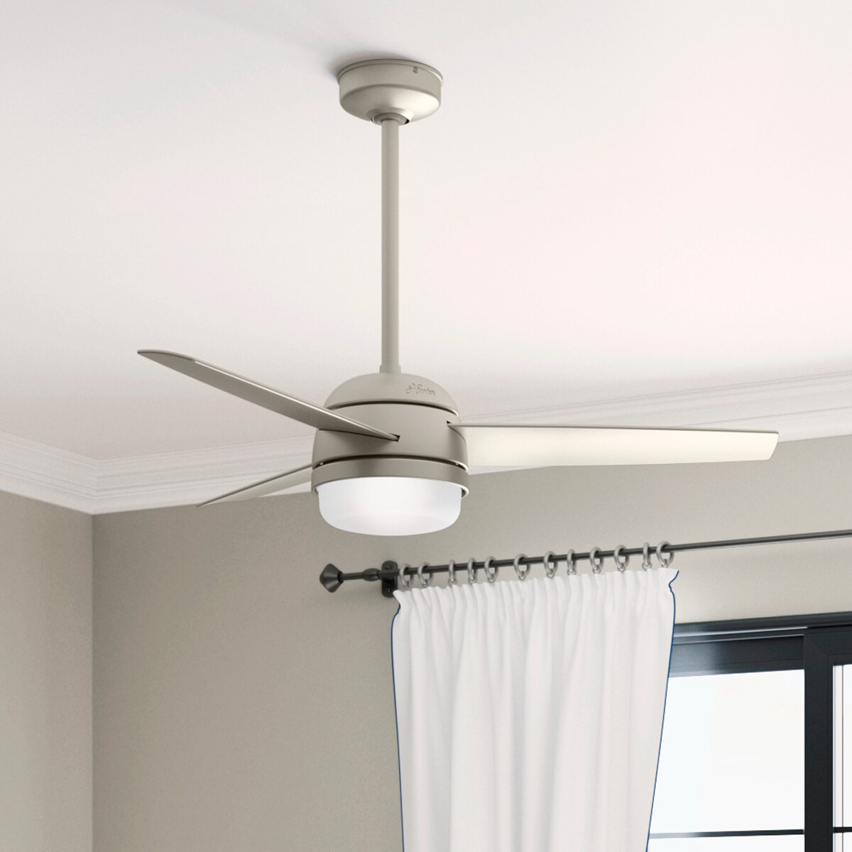 Hunter, Ventilador Midtown Matte Nickel 48"