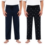 Nautica Pantalones de Pijama 2 Piezas para Caballero Negro Grande