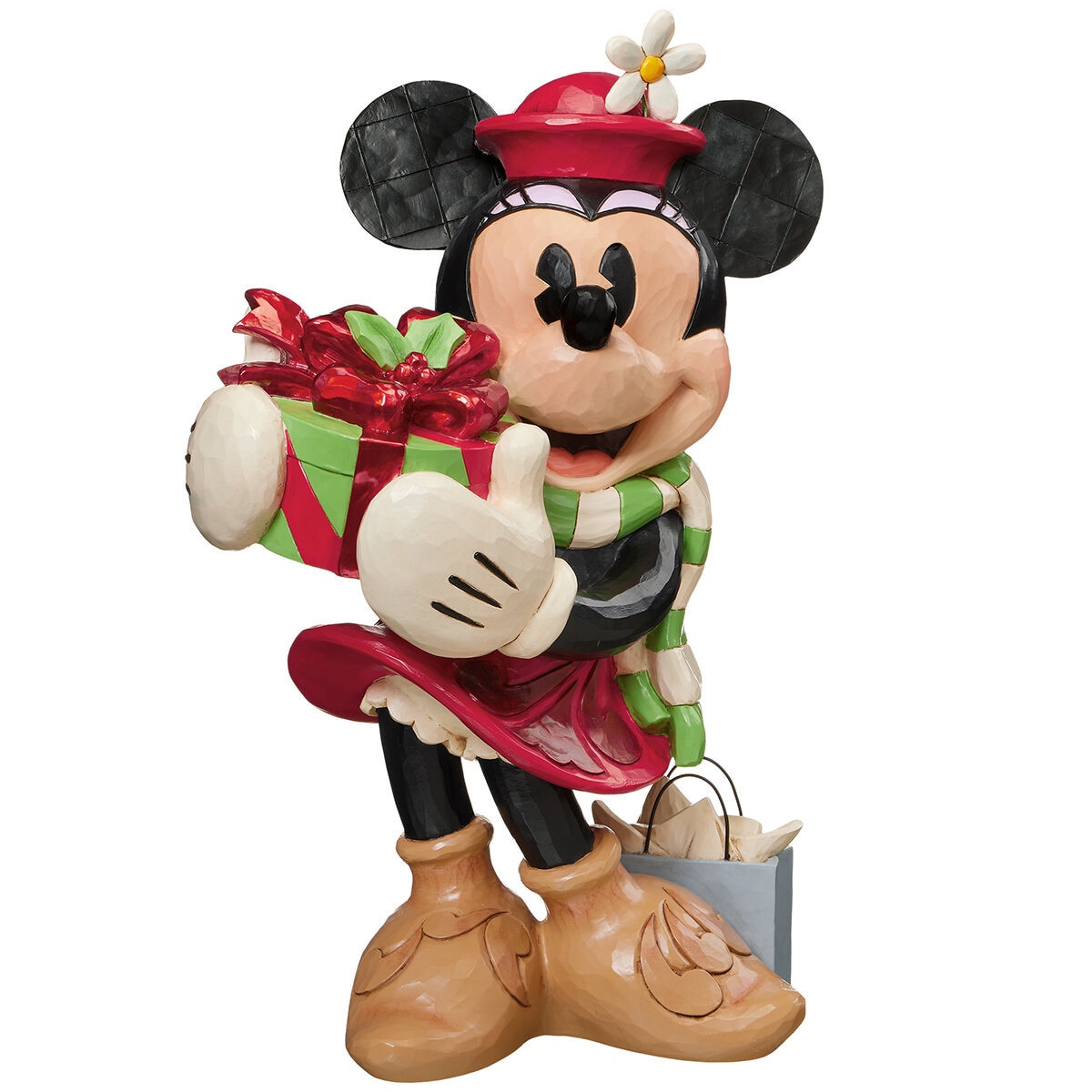 Disney Figura Navideña Pintada a Mano, Minnie