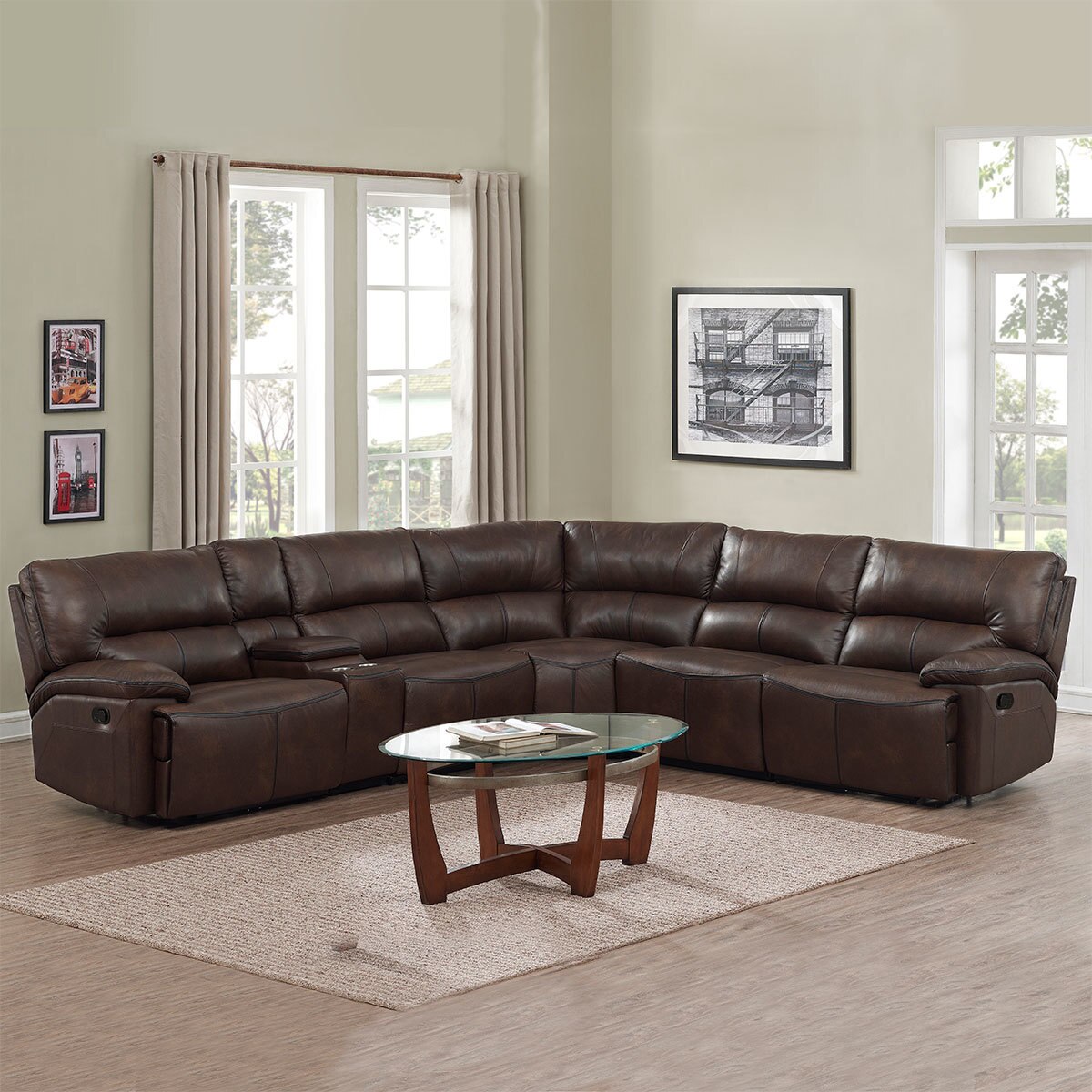 Pulaski, Martin, sofá seccional, piel | Costco Mexico