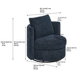 Thomasville, Davos, Juego de 2 Sillones Giratorios de Tela