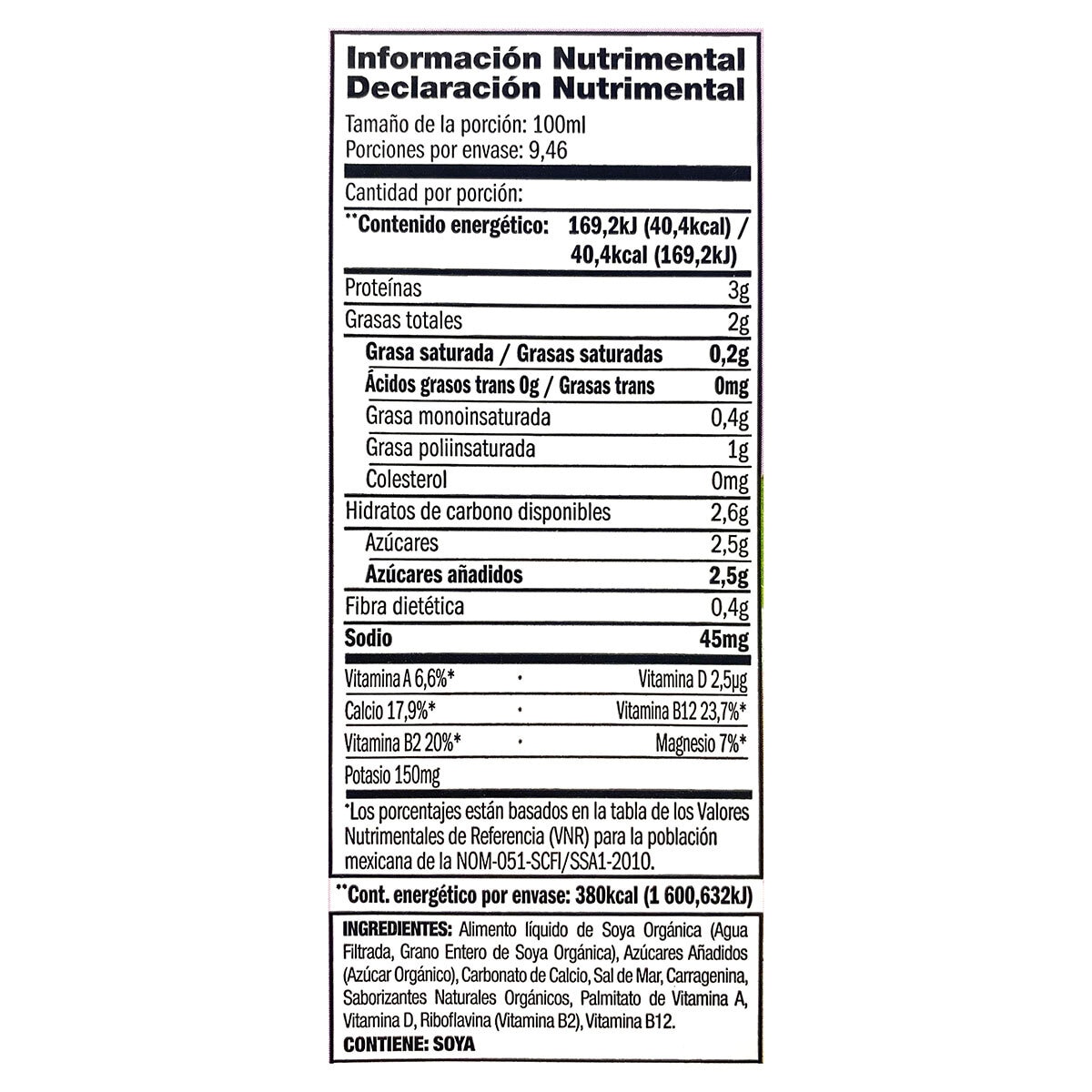 Kirkland Signature Bebida de Soya Orgánica 12 piezas de 946 ml
