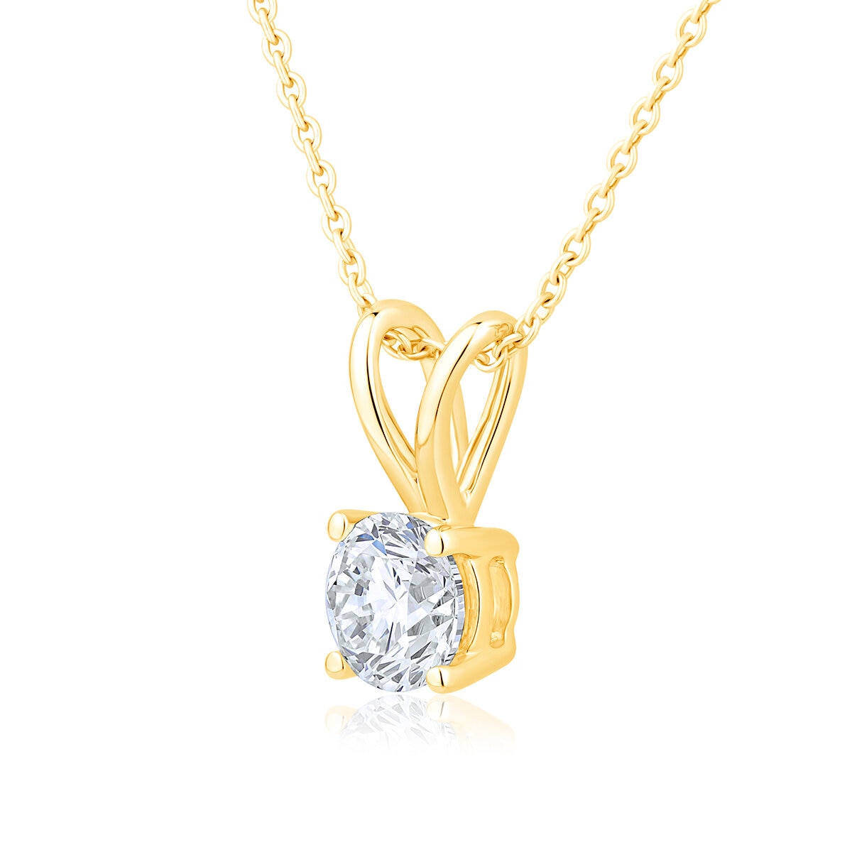 Dije de Diamante Solitario 0.50ctw, Oro Amarillo de 14k