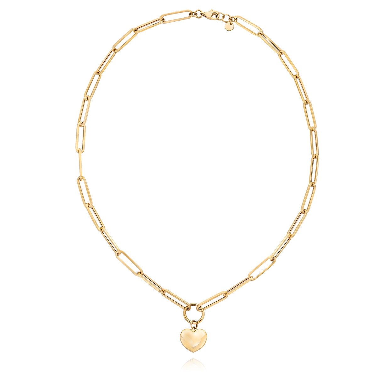 Collar, Corazón, Oro Amarillo de 14K Collar, Corazón, Oro Amarillo de 14K