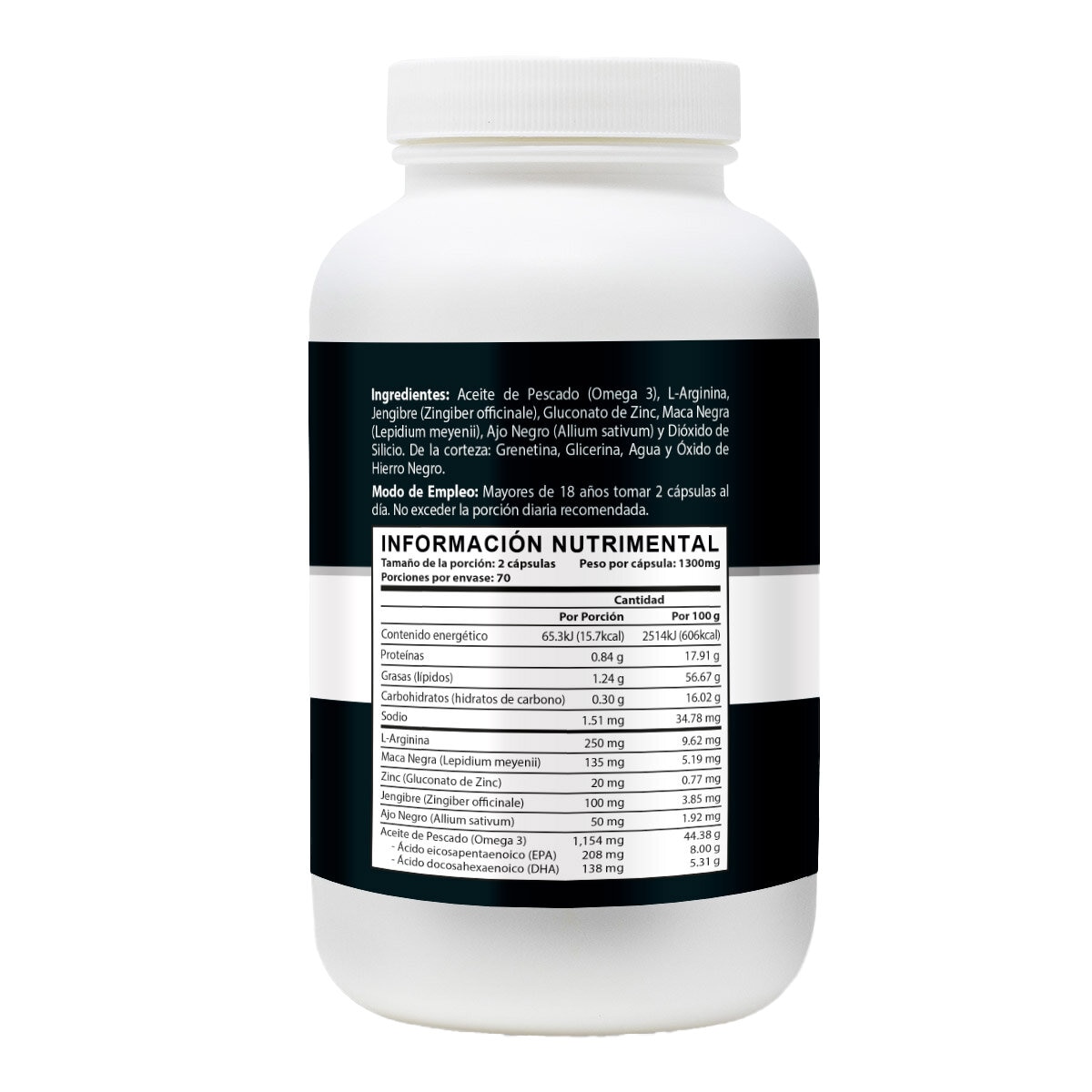 Naturagel Maca Negra 140 Cápsulas