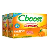 C-boost Vitamina C Polvo Efervescente Sabor Mandarina Con 60 Sobres