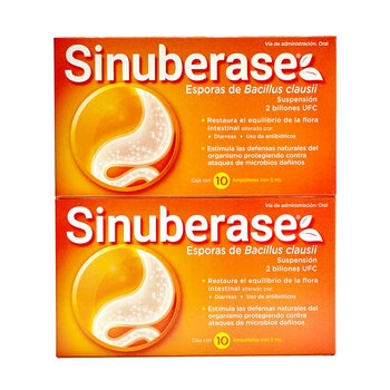 Sinuberase 2 Billones UFC 2 Cajas con 10 Ampolletas Cada Uno