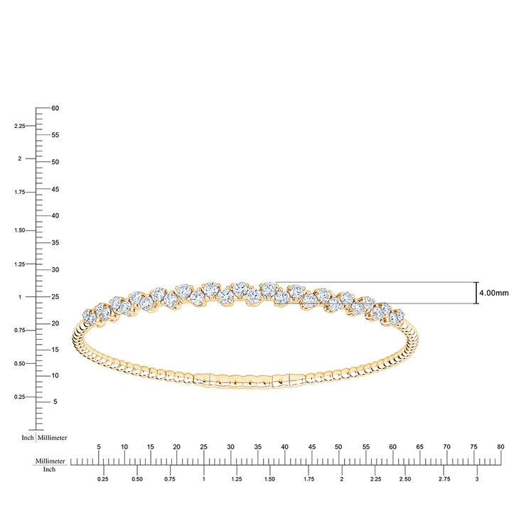 Pulsera de Diamantes 1.75ctw, Flexible, Oro Amarillo 14K