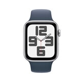 Apple Watch SE (GPS) Caja de aluminio plata 44mm con Correa deportiva azul tempestad