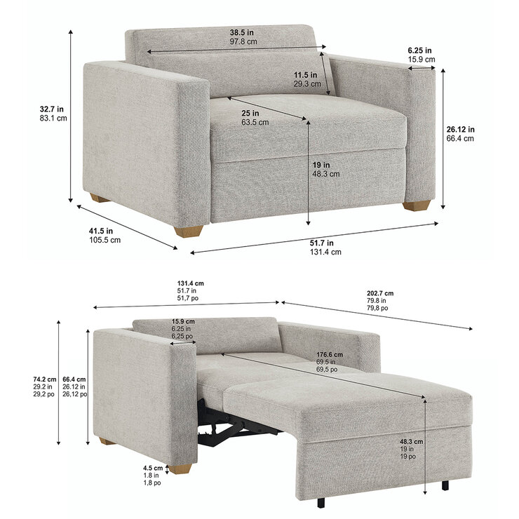 Thomasville, Sillón Convertible de Tela Thomasville, Sillón Convertible de Tela