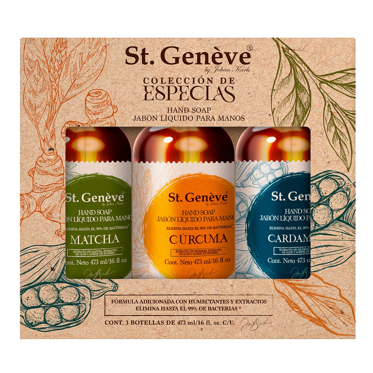 St. Genève Jabón Líquido para manos Colección Especias 3 de 473 ml