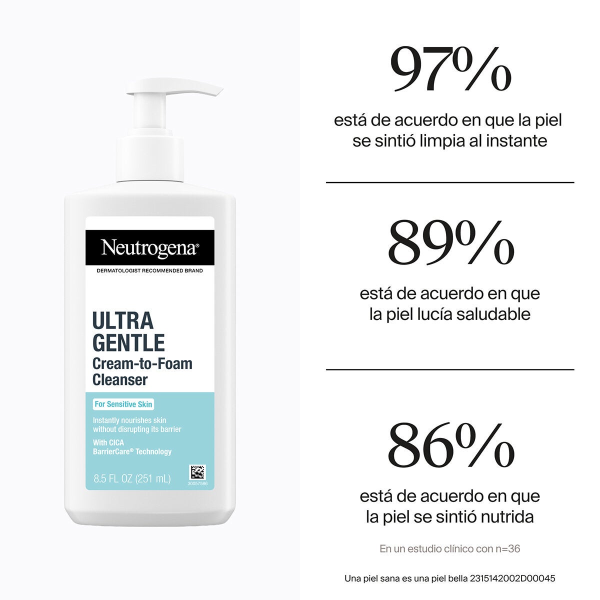 Neutrogena Gel Limpiador Ultra Gentle 2/251ml. Neutrogena Gel Limpiador Ultra Gentle 2/251ml.