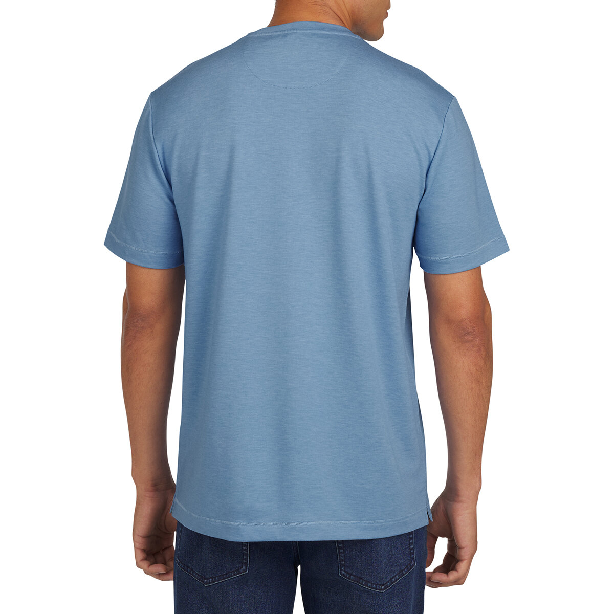 Lands’ End Playera para Caballero Azul Grande