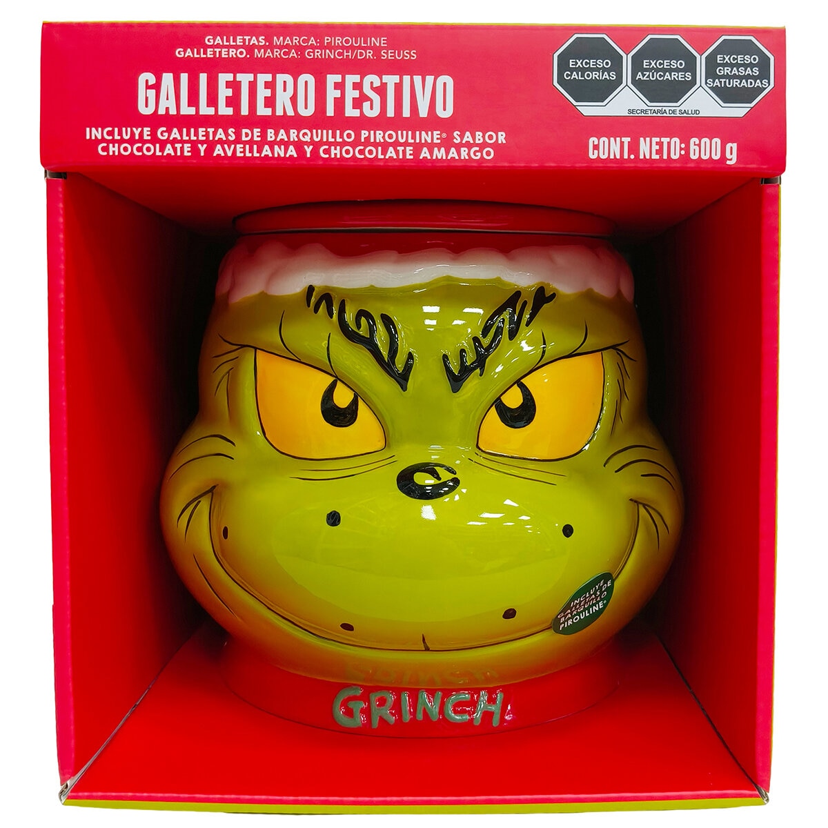 Grinch Galletero Festivo con Galletas de Barquillo 600 g Grinch Galletero Festivo con Galletas de Barquillo 600 g
