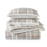 Casual Living, Juego de Edredón King de 3 piezas, Stowe Plaid-Cream