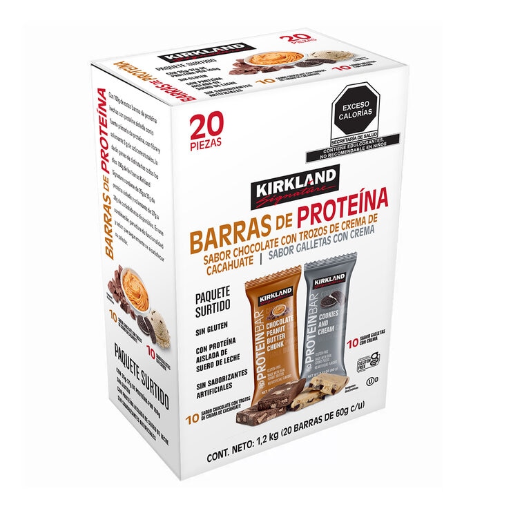 Kirkland Signature Barras de proteína 20 pzas de 60 g