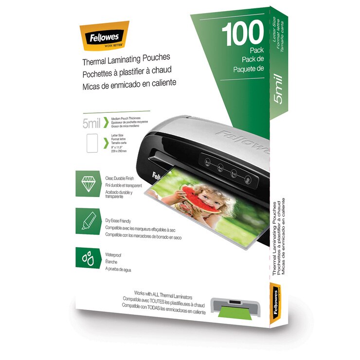 Fellowes bolsa térmica para enmicar tamaño carta espesor 5 