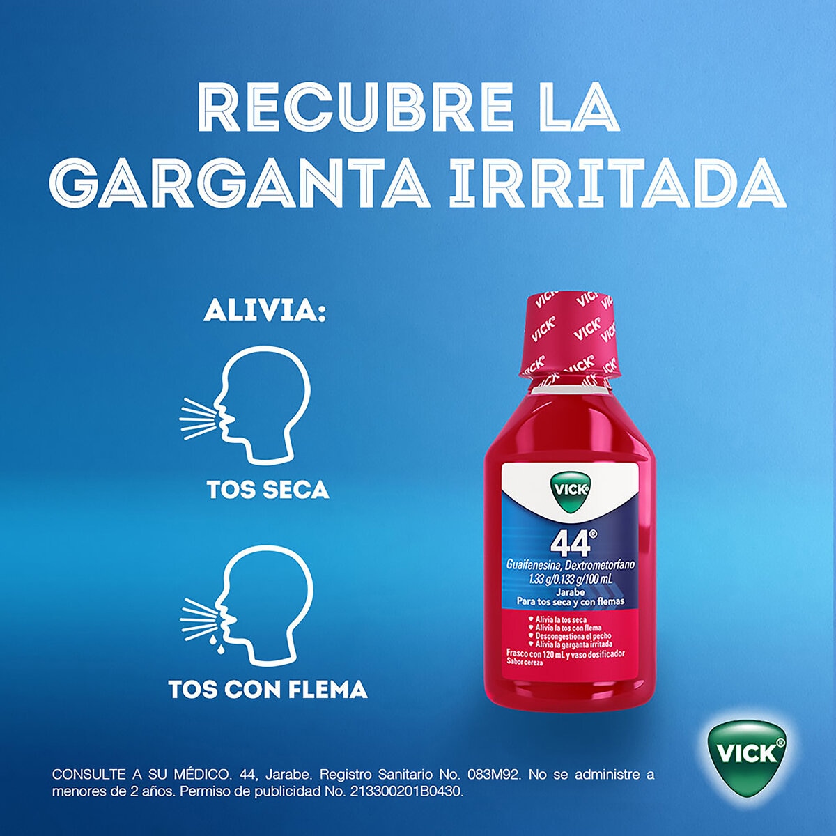 Vick 44 Jarabe Sabor Cereza Frasco 240ml