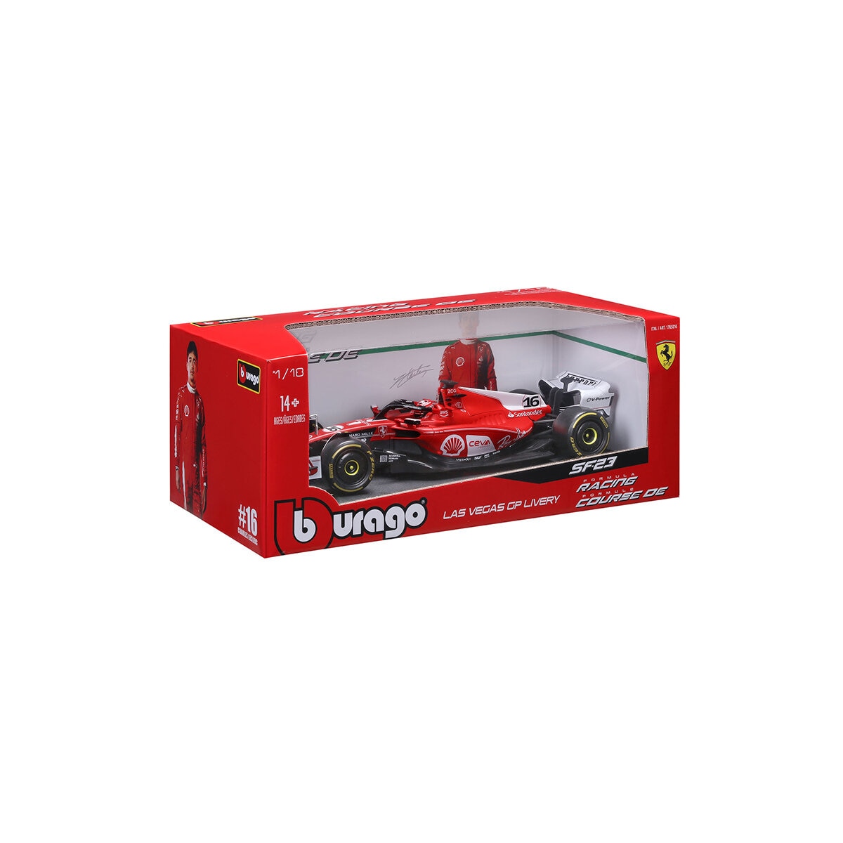 Bburago Auto F1 de Colección Escala 1:18, Ferrari #16