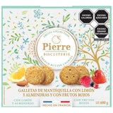 Pierre Biscuiterie Galletas De Mantequilla Con Limón y Frutos Rojos 600g