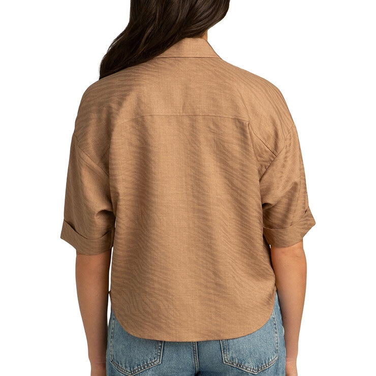 Boston Traders Blusa para Dama Café Grande