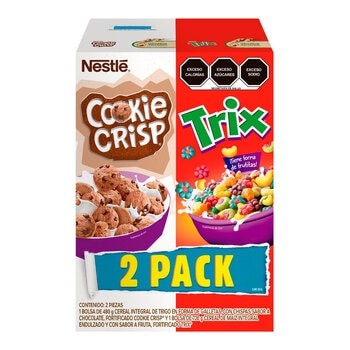 Nestle Duopáck Cereal Cookie Crisp 480 g y Cereal Trix 720 g