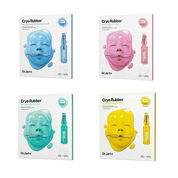 Mascarillas Faciales + Ampolleta Facial, Dr. Jart + Cyro Rubber, 4 piezas