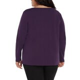 Three Dots Blusa para Dama Morado Mediana