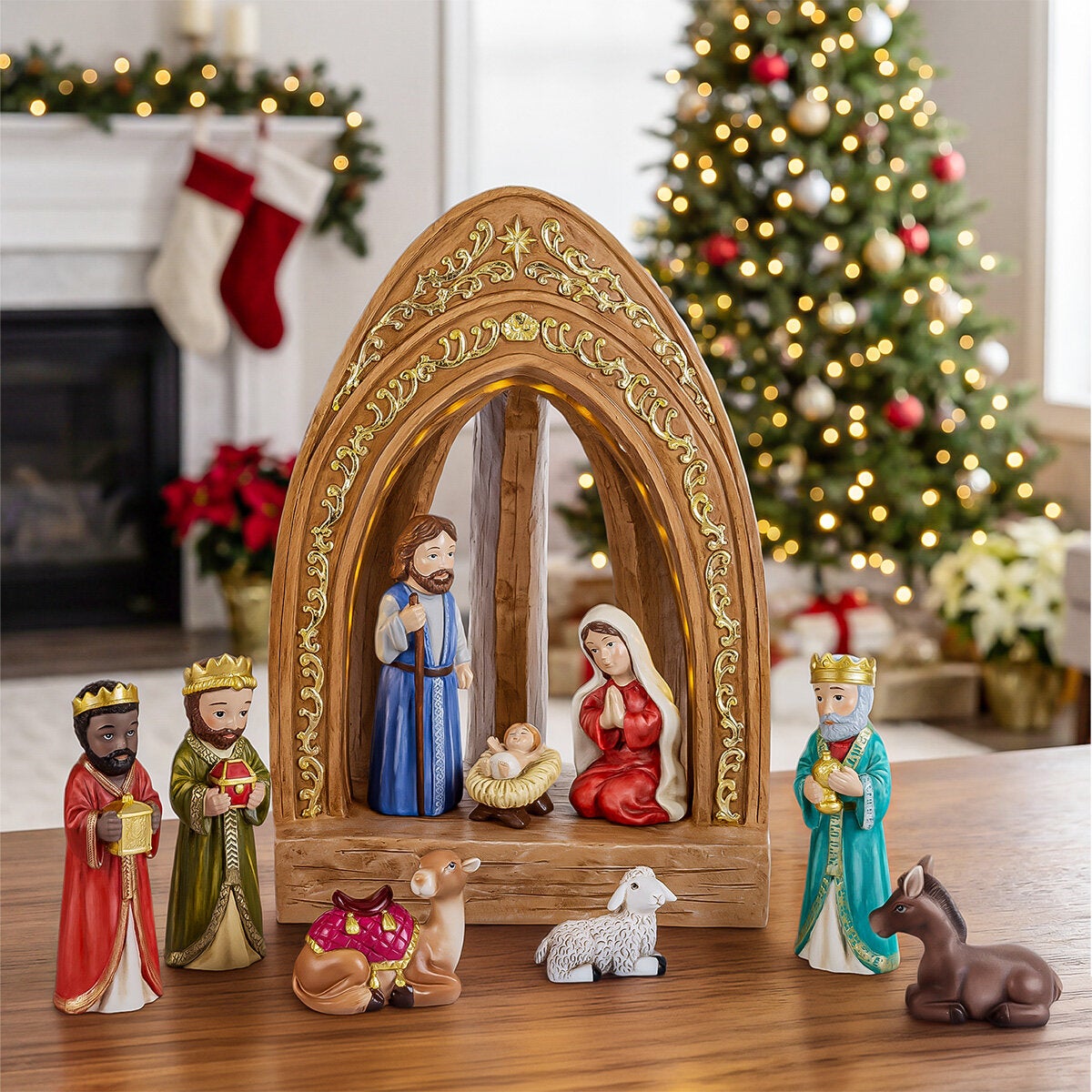 Nacimiento con Luces LED 11 Pzas.