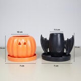 Estudio Floga, Macetas Tipo Halloween de Cerámica 2 piezas, Varios Diseños