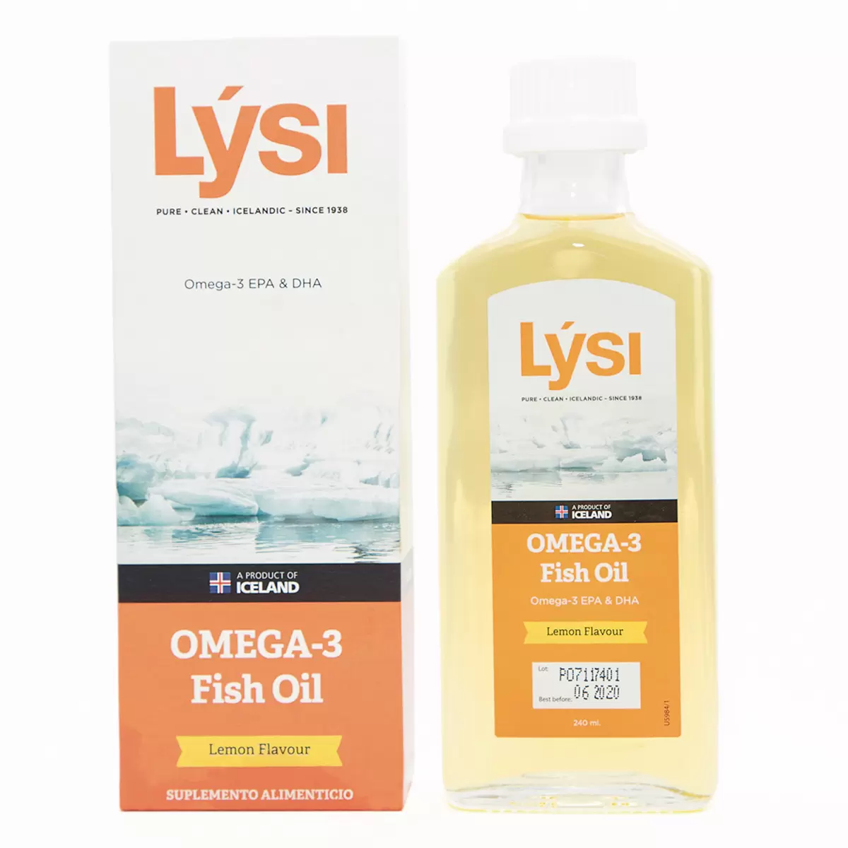 LYSI Aceite de Pescado Omega 3 Sabor Limón