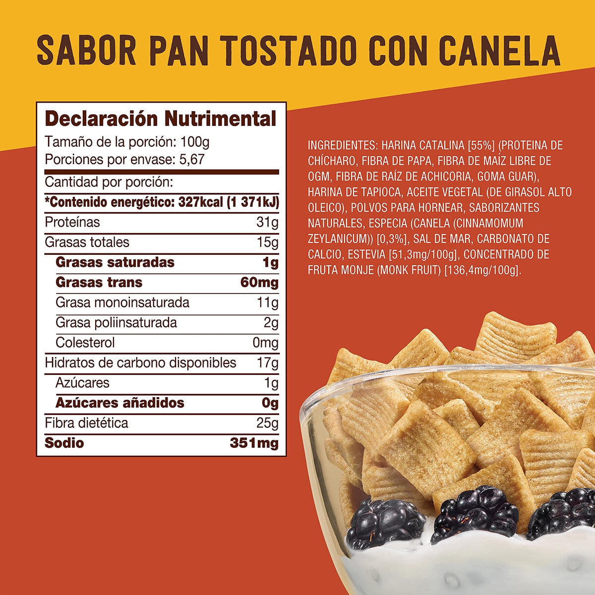 Catalina Crunch Cereal Keto Sabor Canela 567 gr