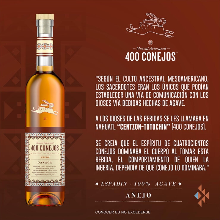 Mezcal 400 Conejos Añejo 700ml