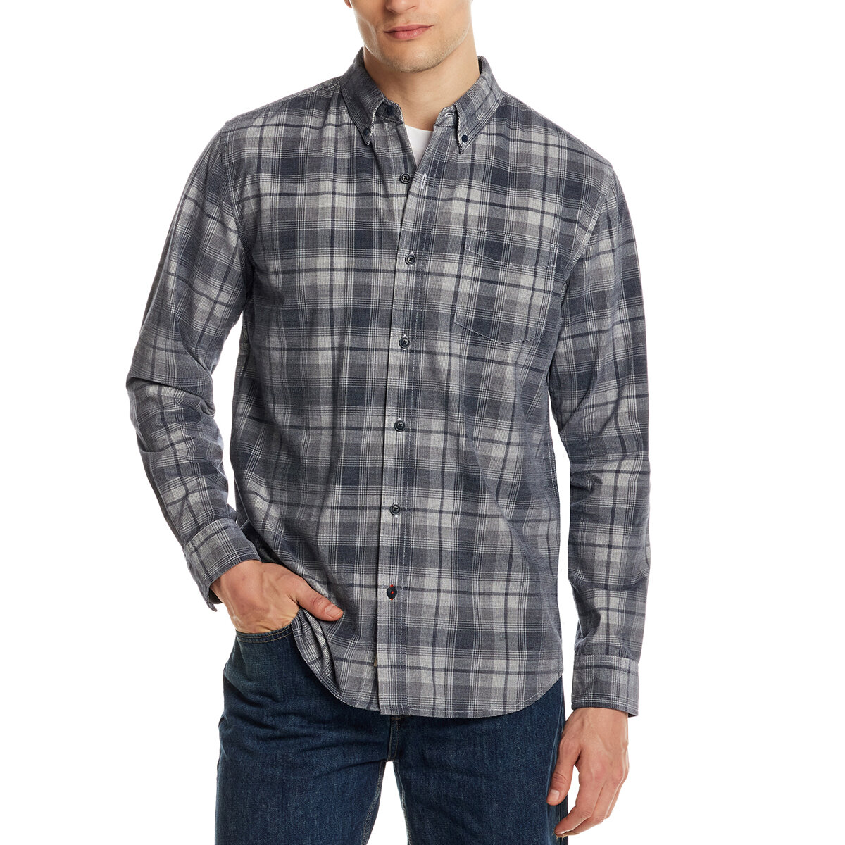 Weatherproof Vintage Camisa para Caballero Azul Mediana