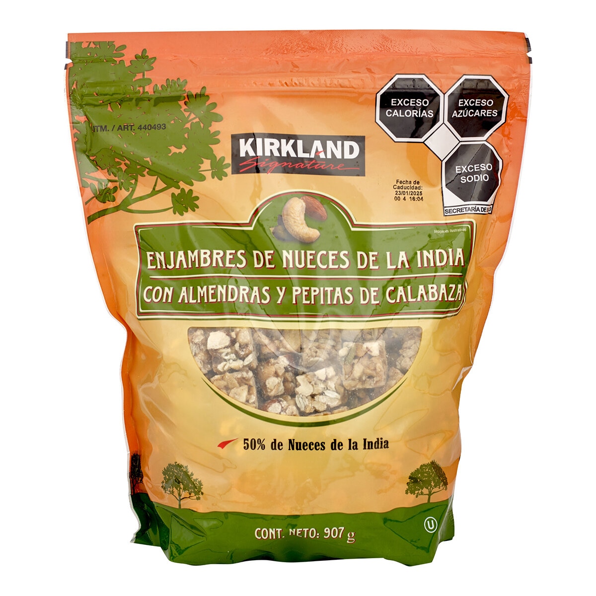 Kirkland Signature Enjambres de Nueces de la India con Almendras y Pepitas de Calabaza 907 g