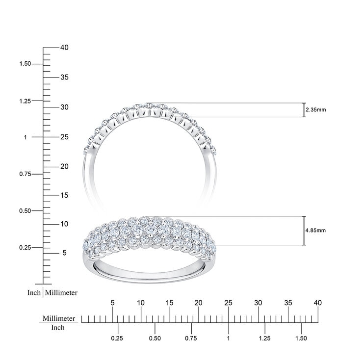 Anillo de Diamantes 0.50ctw, Oro Blanco 14K