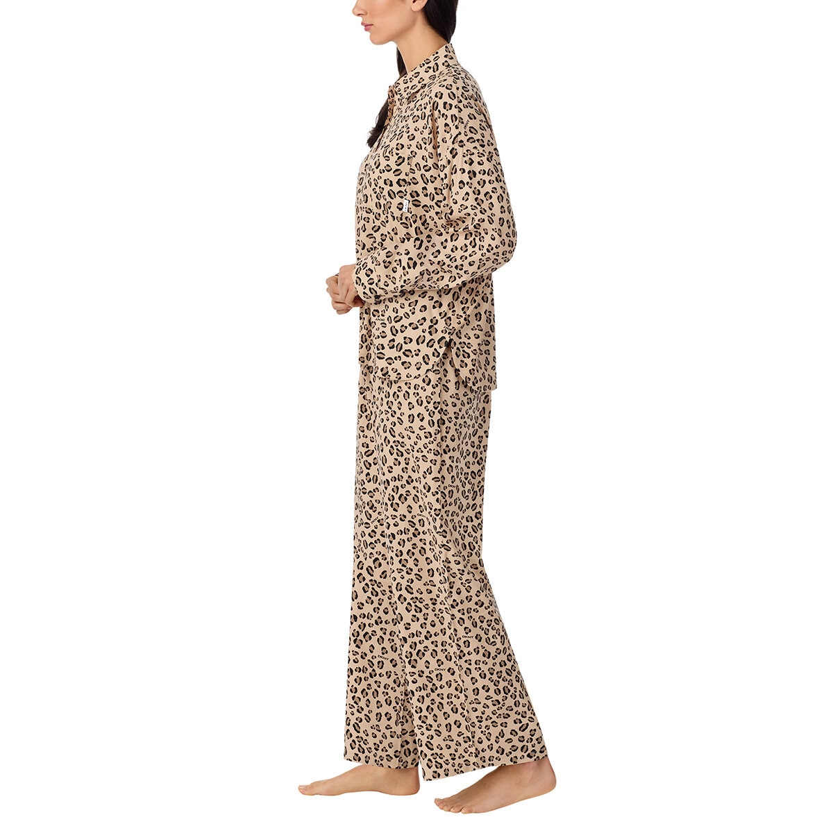 DKNY Pijama para Dama Café Extra Grande