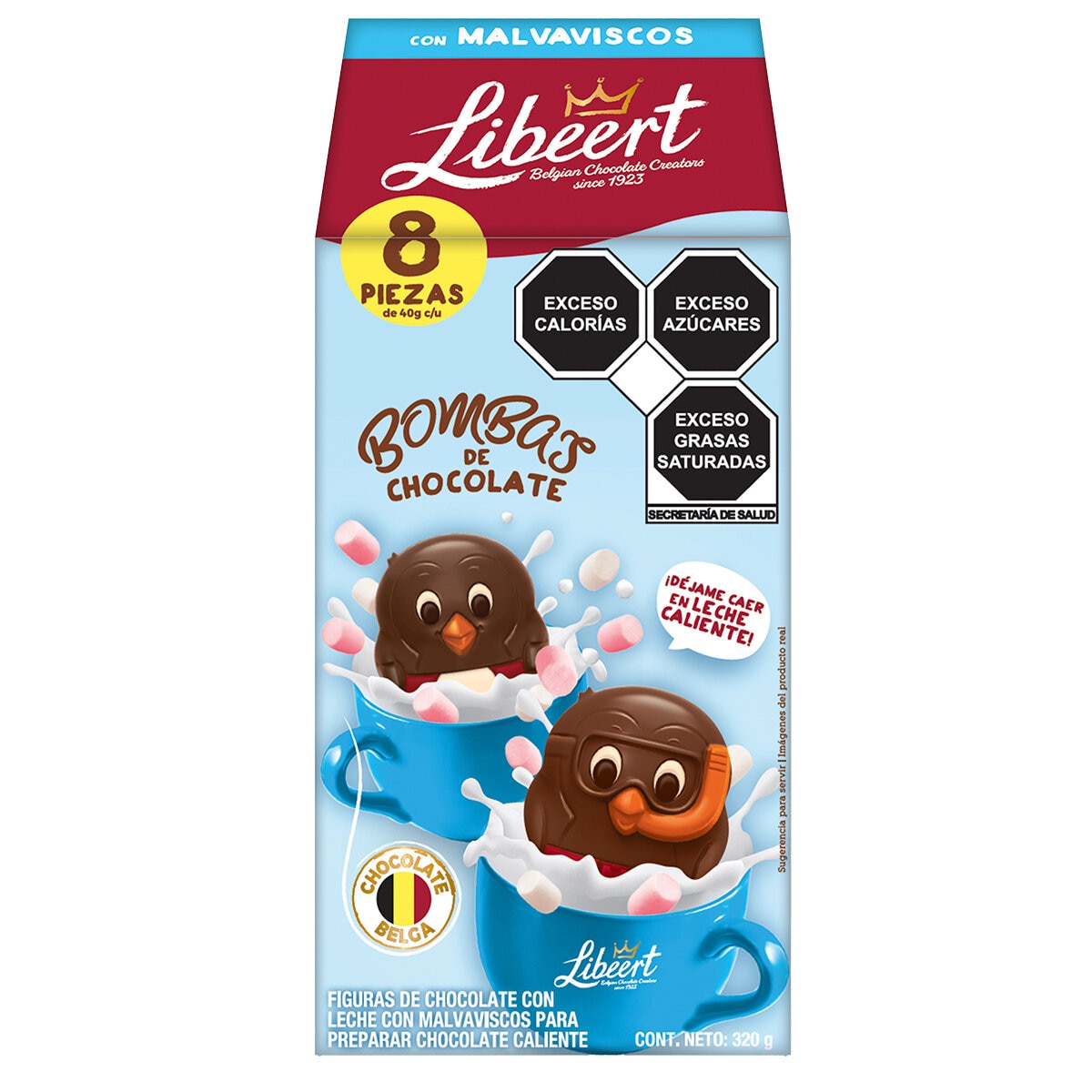 Libeert Bombas de Chocolate Belga con Malvaviscos 320 g