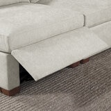 Thomasville, Rockford, Seccional Modular de Tela 6 Piezas con 2 Reposapiés Eléctricos