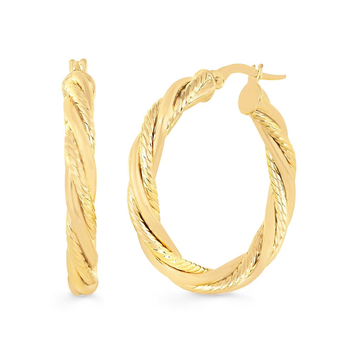 Arracadas Entrelazados, Oro Amarillo 14K